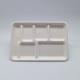 6 Compartment Disposable Plates Biodegradable Divided Rectangle Tray
