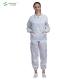 ESD antistatic cleanroom jacket and pants white color autoclave sterilization