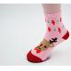 Colorful christmas deer patterned design cotton socks for girls