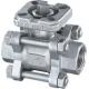 3PC Screwed Ball Valve with Mounted Pad
