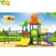 Galvanized Pipe Plastic Playground Equipment Outdoor Kid Slide With Swing