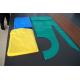 Flat Packed Disposable Polythene Aprons Smooth Surface Multi Colored Available