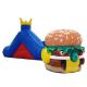 Hot Sale Inflatable Tunnel Maze Games In Hamburger Shape For Kids