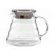 High Resistant Antique Glass Coffee Server 360ml Capacity With Lid