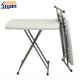Blow Mold Adjustable Table Top Foldable Table With Wooden Materials