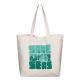 Large Natural Custom Printed Tote Bags Cotton Canvas Material Eco Friendly
