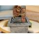 Polyresin Red Brick  H16.5CM American Style  Fountain Tabletop Small Ornament Office Decor Gift Handicraft Creativity