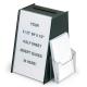 Black Acrylic Ballot Box Suggestion Boxes W 5.5 x 8.5 Sign Holder & Side Pocket
