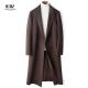 Autumn Winter Men's Wool Overcoat Solid Color Double Collar Peacoat for Cold Resistance