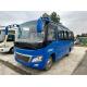 Used Small Bus Blues Color 25 Seats Yuchai Engine 130hp Sliding Windows Left Hand Drive Dongfeng Bus DFA6660