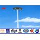 Galvanized Tapered 30m High Mast Light Pole , Residential Outdoor Light Poles