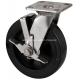 PU Wheel Stainless 8 250kg Plate Brake Plastic Caster for High Load Capacity S7128-65