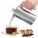 Double Walled Insulated French Press Insulated Coffee Pot 1L