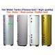 100 - 500 L Small Hot Water Storage Tank White / Silver / Golden Color