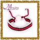 Fashionable red, black links friendship bracelets / bangles with ODM / OEM welcomed LS031