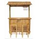 Tiki Bar Patio Outdoor Bar, Bamboo Set Islander Tiki Bar With Palapa Top And Storage Space For Garden Patio Luau Party Bazaar