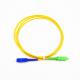 SC / UPC to SC / APC singlemode simplex fiber optic drop cable patchcord customized color