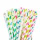 Colorful  Polka Dot Paper Straws Safe And FDA Approved Environmental Friendly