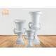 Classic Wedding Centerpiece Table Vases Glossy White Fiberglass Floor Vases Indoor Planters