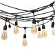 Decoration Light 48 FT LED Outdoor String Lights S14 Bulb String Light by Proxy Lighting - UL Listed for Parties, Weddin