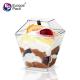 Food grade party supply 2oz disposable plastic dessert cup with lid
