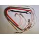 Colorful long safety tether lanyard coil with carabiner ring loop&metal crimp leashes