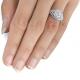 43PCS 0.43ct Diamond Engagement Wedding Rings 18K White Gold Color ODM