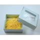 Transparent Window Folding Cardboard Gift Boxes , Collapsible Gift Boxes With Shredded Paper