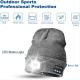 Detachable Bluetooth LED Beanie Hat With Front Light For Night Fishing