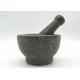 Reliable Stone Mortar And Pestle Set 100% Solid Granite Round With Base