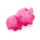Hot sale daily necessity products for children cute pig design plastic transparent piggy bank