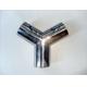 No.8 304 / 316L Stainless Steel 1-1/2 - 4 Sanitary Fittings / Y Tee Pipe Fitting