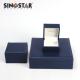 Rectangular Leather Jewelry Box with Screen Printing and Leather Inner Material