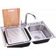 Rectangle Stainless Steel Sink Bowl / Single Bowl Undermount Sink With Brushed Finish