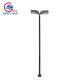 Polygonal Steel Street Light Pole Hot Dip Q235 Double Arm