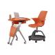 Foldable Student ABS / PP Plastic Round Training Room Table And Chair Set