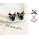 2018 Fashion Diamend Butterfly Shape Earrings Ear Drops Silver Exported Korea