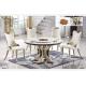 dining room 8 seater round marble table furniture
