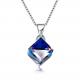 Sugar Cube Pendant Clavicle Chain Woman 925 Silver Austrian Crystal Love Cube Necklace