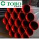 High-quality external galvanized lining red plastic coated composite steel pipe for water supply and fire fighting