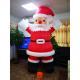 Small Pneumatic Christmas Inflatable Fan Built In Cartoon Fan Plastic Shell