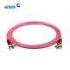 Duplex Multimode Fiber Optic Patch Cord ST-ST OM4 PVC / LSZH / OFNP