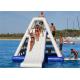 High Class Giant Inflatable Water Slide , Inflatable Floating Water Slide For Seaside