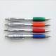 silver body colored grip retractable plastic ball pen,popular promotional gift ball pen