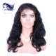 Indian 6A Human Hair Front Lace Wigs For Black Women Dark Black
