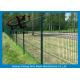 3D Curved Sport Field Garden Wire Mesh Fence Panels Green Vinyl Coated