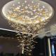 LED Light Source Crystal Glass Project Chandeliers For Lobby