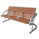3 Seater Garden Outdoor Recycled Plastic Benches With Back And Middle Armrest