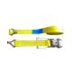WLL 3335 LBS Polyester Heavy Duty Ratchet Tie Down Straps With Blue / White