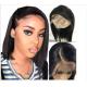 10 Inch Glueless Straight Full Lace Human Hair Wigs With Baby Hair Short